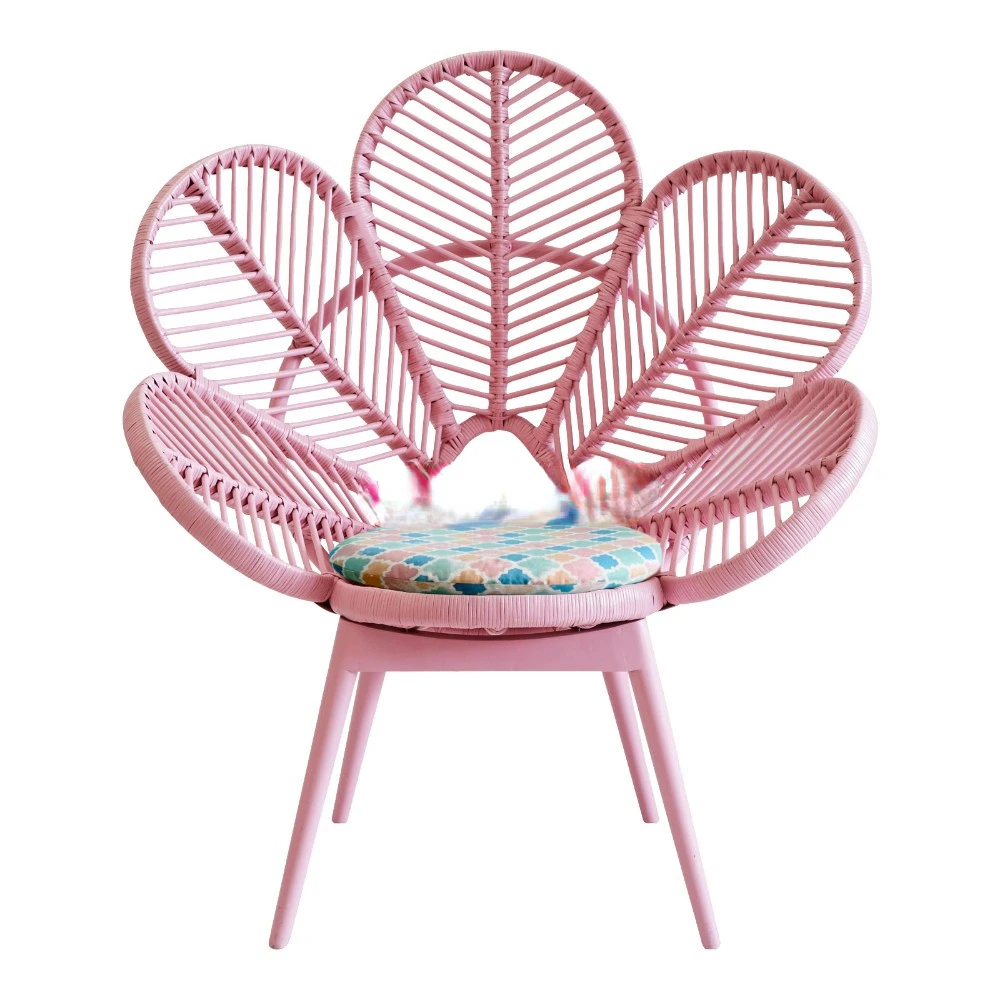 Pink and Green Cute Furniture Flower Peacock Chair