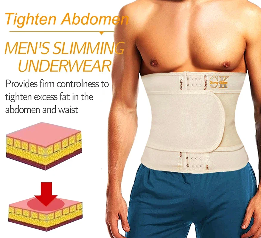 Waist Trainer for Men Sports Belt Weight Loss Waist Cincher Trimmer Belly Band Slimming Girdle Corset Gym Strap Wrap Body Shaper