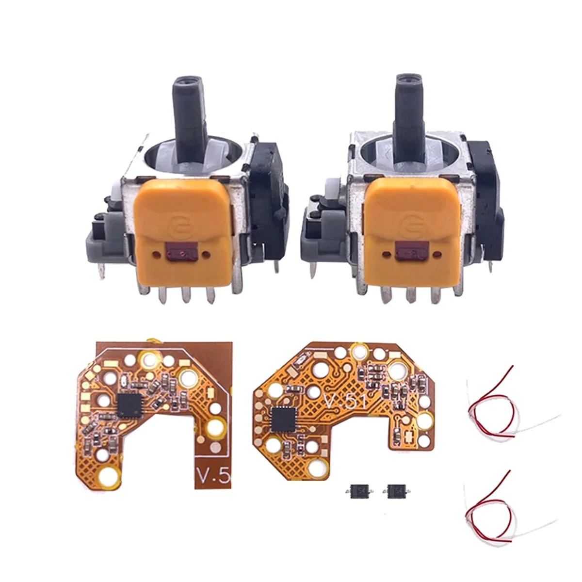 2PCS Hall Joystick+Calibration Board for Gamepad Hall Effect & Hall Joystick Center/Outer Ring Calibration