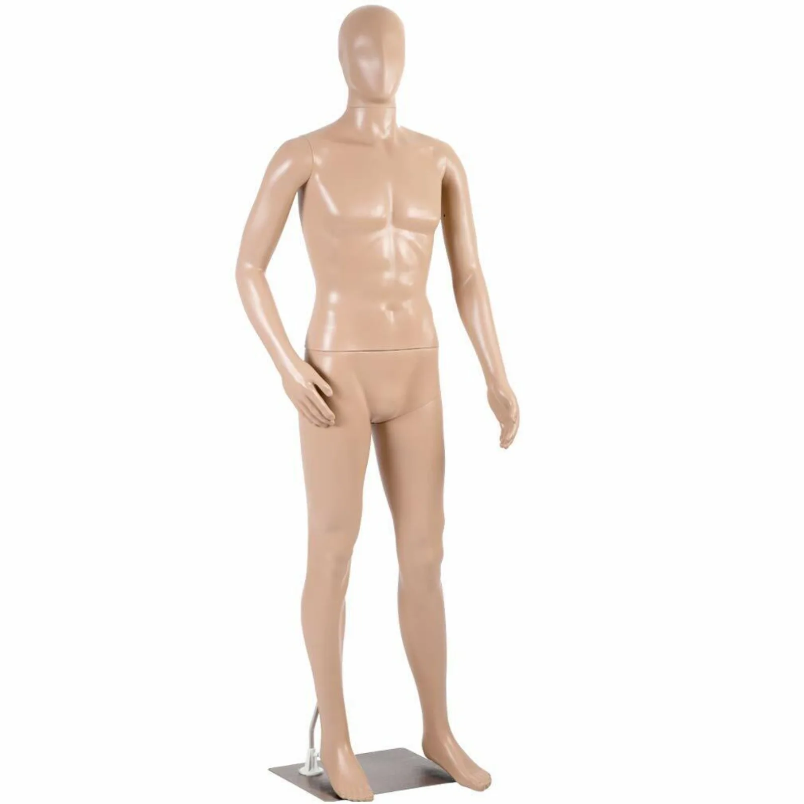 

Male Full Body Realistic Mannequin Display Head Turns Dress Form With Base 73in United States