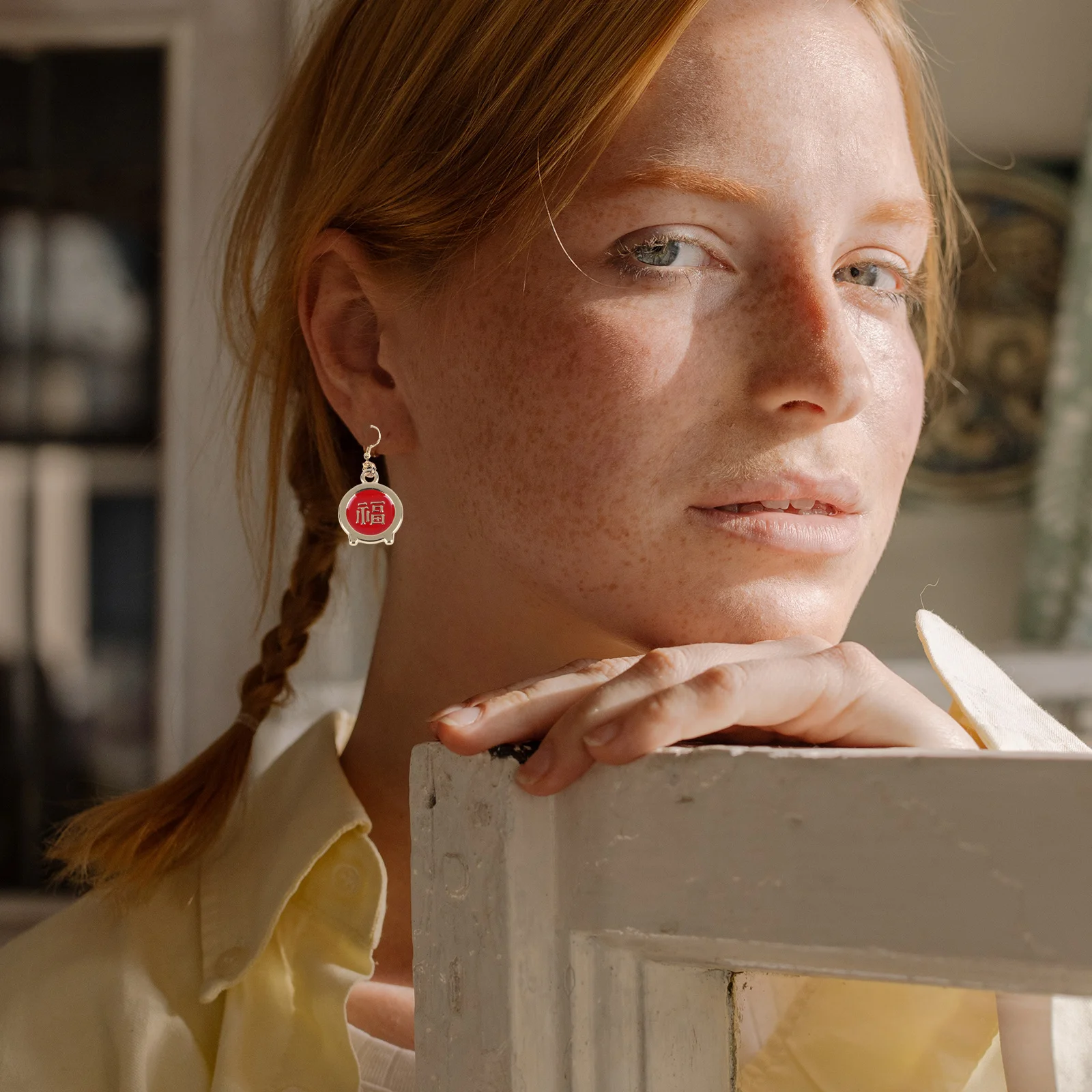 

30Pcs Fu Character Decorative Pendant Chinese Style DIY Earring Jewelry Accessory Party Festival Gift Ornament