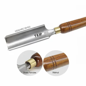 TASP-Spindle Roughing Gouge ، أدوات خراطة الخشب HSS ، مخارط مخرطة خشبية بمقبض الجوز ، 50 مم ، 25 مم ، 22 مم أعلى 10 مبيعات المغزل الخشب الفاصل - No5