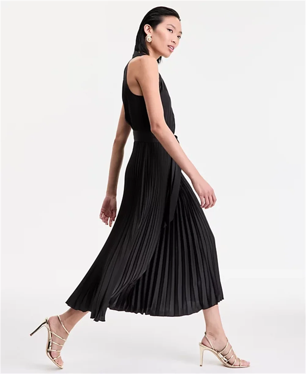 ชุดราตรีออกงานหรูหราแฟชั่นปี 2025 ชุดพรอม ชุดเดรสยาวแบบเป็นทางการ แขนกุด แต่งระบายที่เอว ชุดไปงานแต่งงาน ชุดแขกงานแต่งงาน สามารถสั่งตัดได้