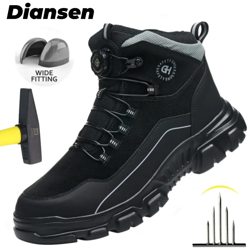 

Building Men Boots Safety Men Work Shoes Protective Safety Botas Man Anti Smash Anti-Stab Safety Work Breathable Boots