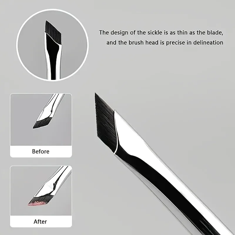 7 مجموعات من فرش المكياج ذات التفاصيل الدقيقة ومجموعات فرش تحديد العيون والحواجب، مع فرش حواجب رفيعة للغاية وجفن سفلي #5