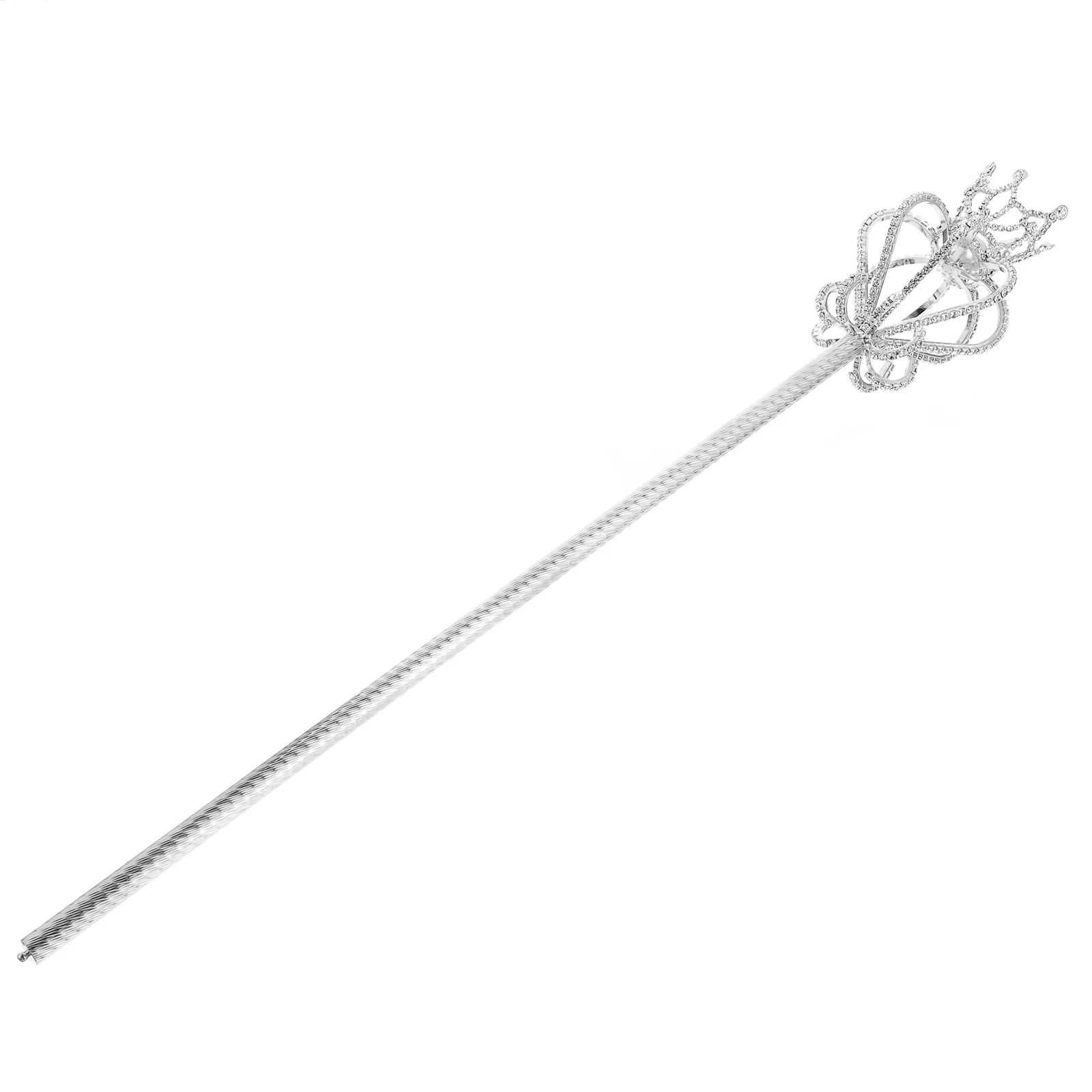 1 szt. Korona z różdżką, cyrkonie, błyszczący sztyngiel wróżki na ślub, urodziny, imprezę kostiumową, dla dzieci, modny, dekoracyjny, do chodzenia.