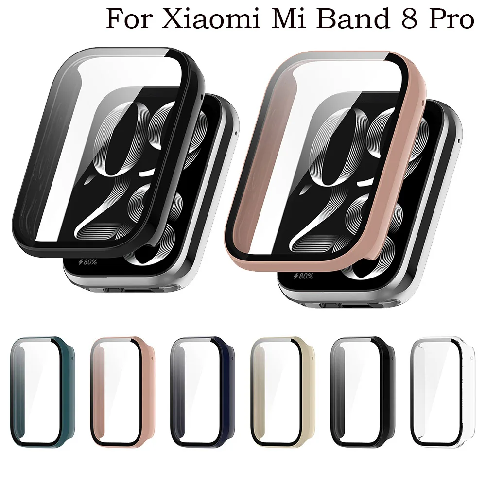 Pełne etui ochronne na komputer dla Xiaomi Mi Band 8 pro Smart Screen Protector dla Mi Smart Band 8 pro Cover Shell + szkło hartowane Film