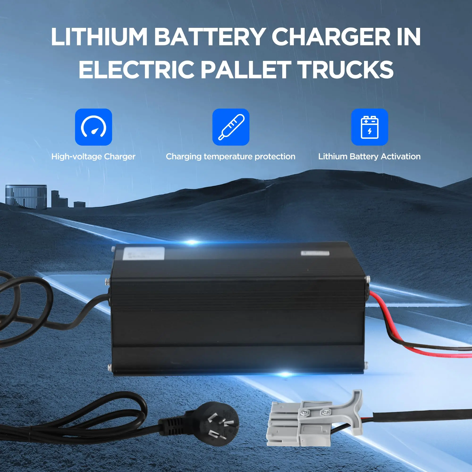 4A 72V Battery Charger for HeLi Lida CBD15-190Li Haimaike Electric Pallet Truck, Forklift Lithium-ion Battery Charger