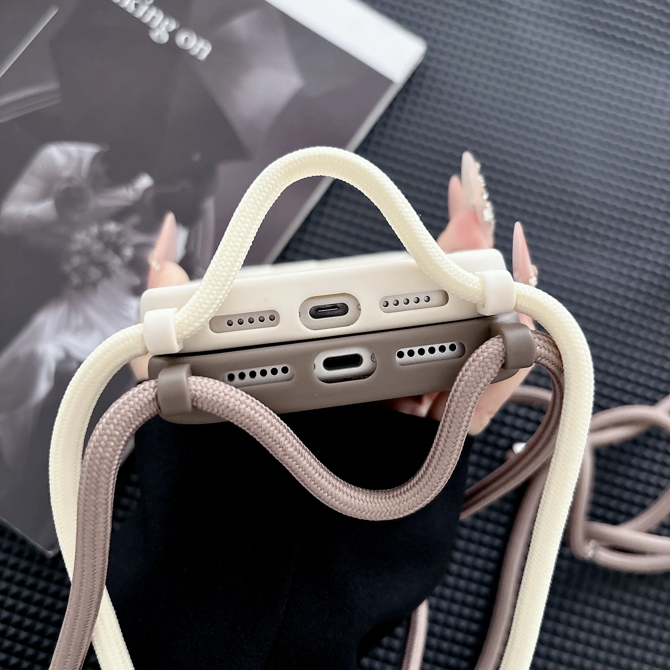 For iPhone 17 16 15 14 13 12 11 Pro Xs Max 17e 16e 7 8 Plus Air Crossbody Adjustable Lanyard Strap Phone Case Shockproof Cover view 4