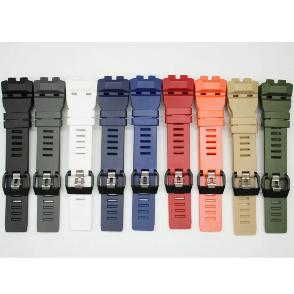 Correa de reloj para GBD-100 GBD-100-1 / 1A7 / 100SM-4 / 2A, correa de resina impermeable, accesorio de correa de reloj deportivo de TPU