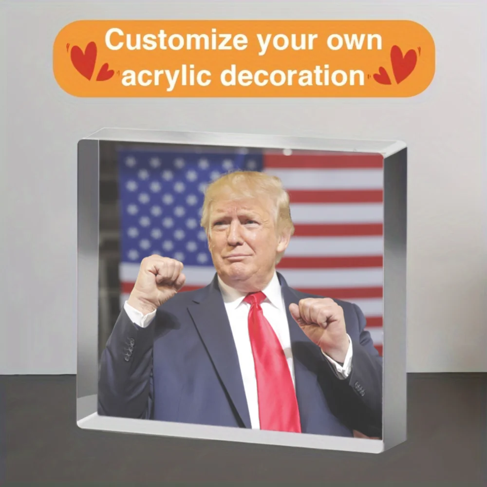 Custom Designed Acrylic Photo Display 3D Keepsake for Desk Handcrafted Decoration Gift for Christmas New Year Valentines Day