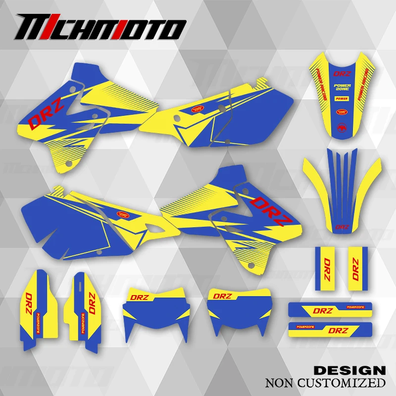 

MCHMFG New Style Graphics Decals Stickers Kits For SUZUKI DRZ400 1999-2001 DRZ400 S SM E 2005-2022
