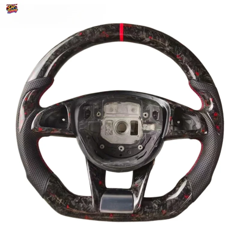 Suitable for Mercedes-Benz C-Class W205 Forged Carbon Fiber Custom Flat-Bottom Sports Steering Wheel