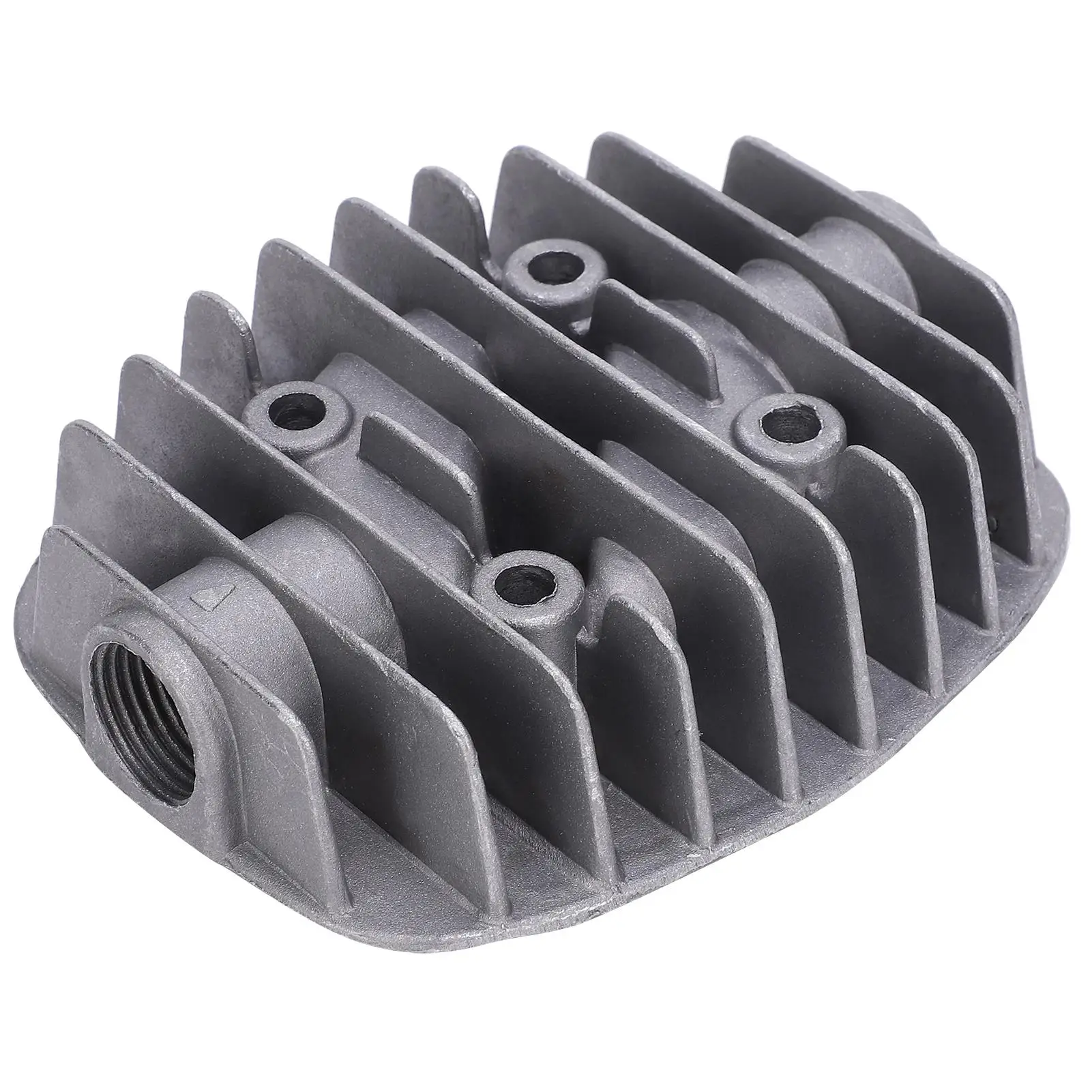 2Pcs Cast Aluminum Cylinder Head for 2.5P/3P/5P/6P Double Cylinder Pump Accessories G3/8'' Female Thread