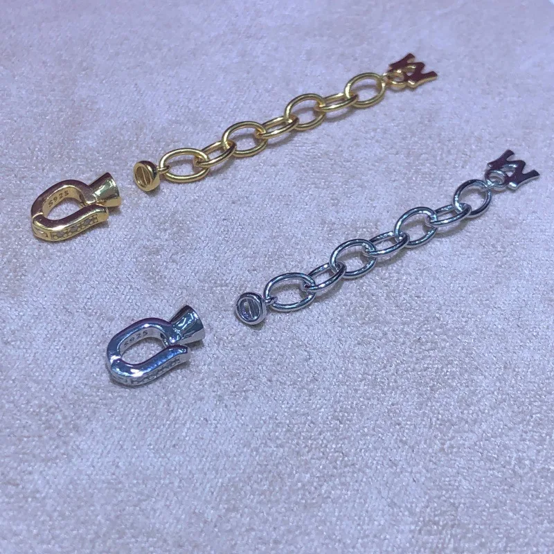 Wholesale DIY S925 Sterling Silver Clasp Necklace Bracelet Clasp Hook Accessories for 7-12mm Pearls 5pcs/lot