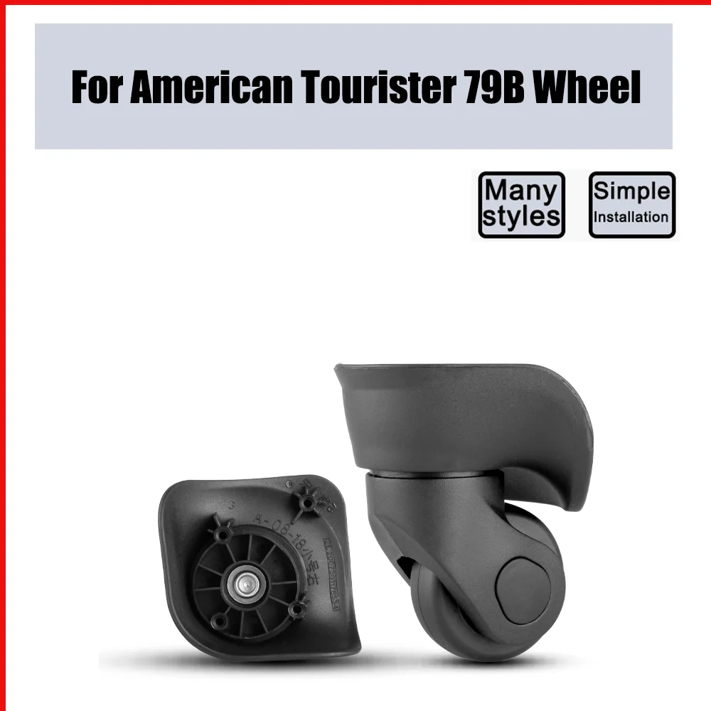 

For American Tourister 79B Trolley Case Wheel Pulley Sliding Casters Universal Luggage Wheel Silent Smooth Wear-resistant Black