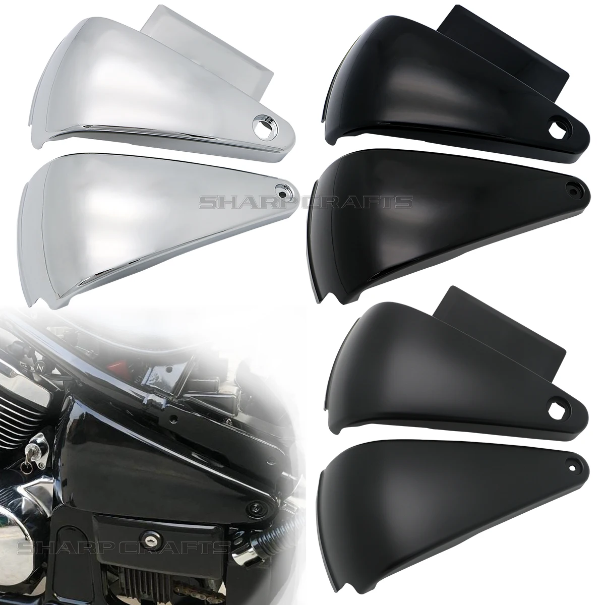 Motorcycle Accessories Battery Side Covers Frame Guard Fairing For Kawasaki Vulcan 400/800 VN400 VN800/A/B/E Classic Drifter