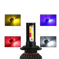 2 uds 4 colores estroboscópicos H1 H4 H7 H8 H9 H11 9005/HB3 9006/HB4 9012/HIR2 bombillas LED para faros delanteros de coche de alto brillo faros antiniebla