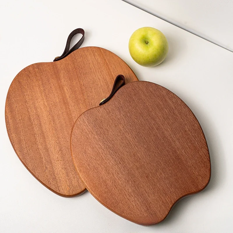 

Apple Shape Wood Cutting Board with Handle,Wooden Chopping Block for Bread,Vegetables,Fruits,Dinner Cheese,Kitchen Serving Tray