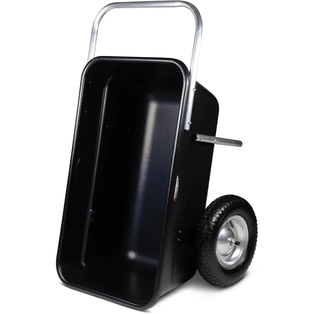 Durable Lightweight Yard Cart with 16 Flat-Free Wheels: Perfectly Balanced for Premium Outdoor Transport