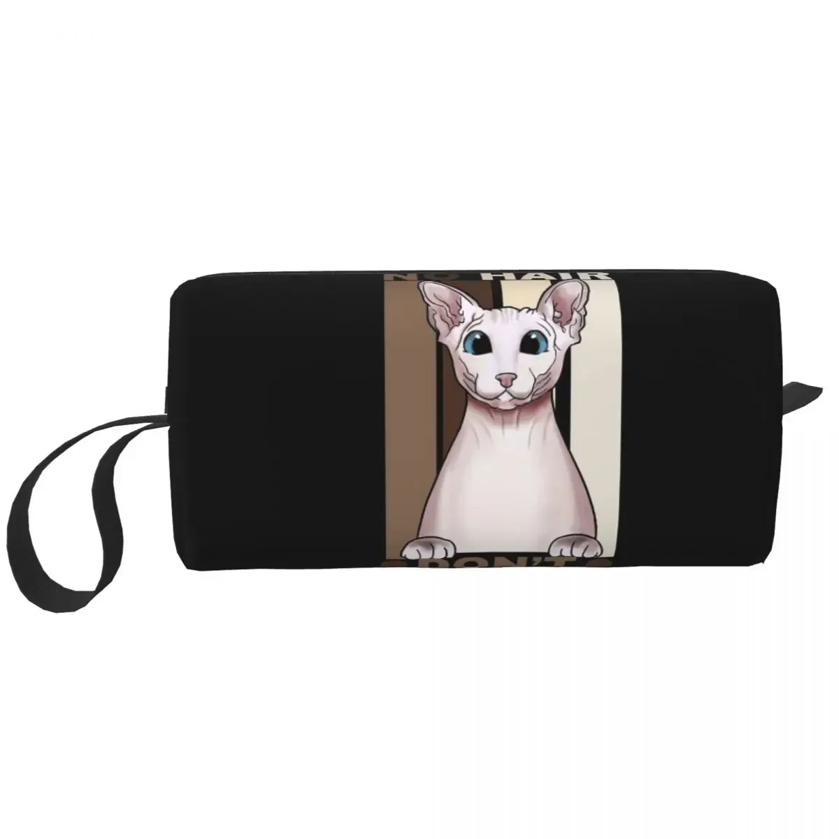 Sphynx Hairless Cat Sphynx Cat No Hair Dont Care Pencil Cases Large Capacity Pen Bags Pen Box Pencil Pouch Boys Girls Makeup Bag