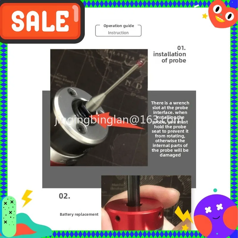 Factory direct sales of 3D trigger edge finder machining center CNC numerical control  coordinate V6 minute rod to tool CF-38
