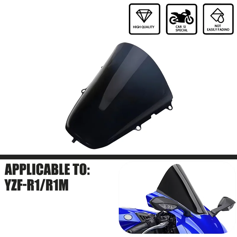 

For YAMAHA YZFR1 YZF-R1M YZF-R1 2020 2021 2022 2023 2024 25 Double Bubble Racing Windscreen Deflector Windshield Wind Deflector