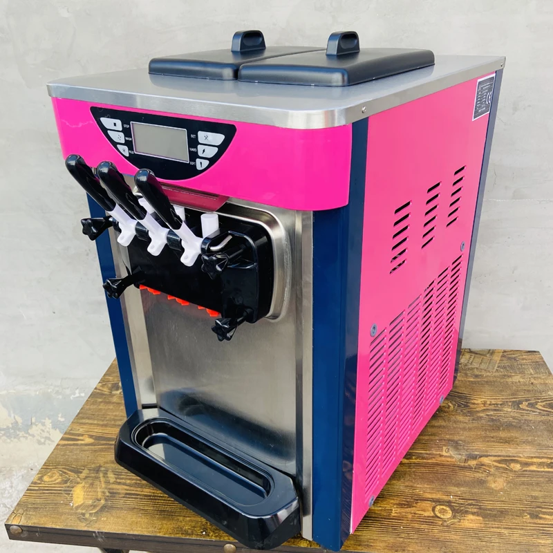 Best Seller Ice Cream Machine 1200W Soft Ice Cream Making Machine 3 Flavors Vending Machine