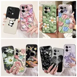 For Xiaomi Redmi Note 13 4G Case Popular Flower Painted Cover Soft Silicone Phone Case For Redmi Note 13 Note13 4G Coque Bumper