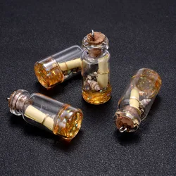 10Pcs/lot Creative Nature Conch Shell Glass Resin Wish Bottle Ocean Drift Bottle Pendants Charms for Necklace Jewelry Making