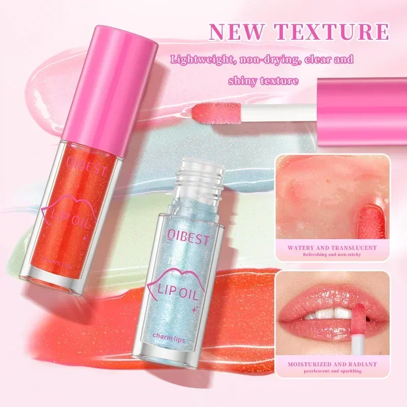 น้ํามันทาปากสี 1 ชิ้น ให้ความชุ่มชื้นยาวนาน ไม่เหนียวเหนอะหนะ บํารุงผิวริมฝีปากเป็นเวลานาน