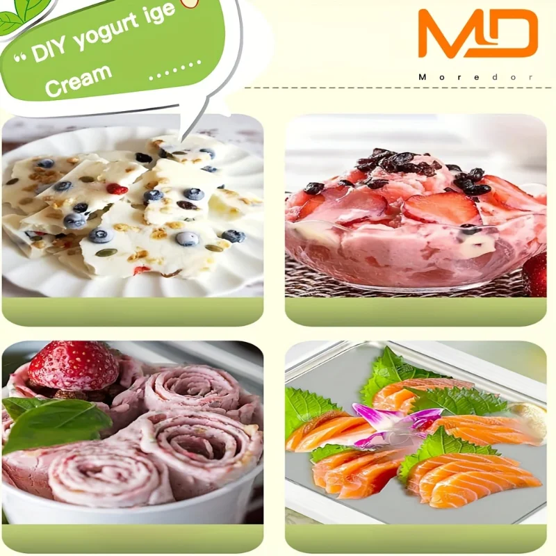 휴대용 스테인리스 스틸 아이스크림 롤러 메이커 키트 - 파티, 피크닉, 바베큐용 무전원 DIY 아이스크림 기계 - 간편 세척