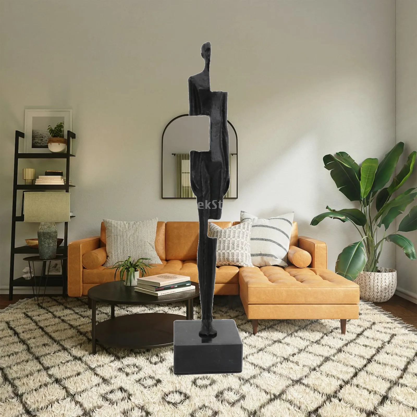 Abstract Human Figure Sculpture Modern Decorative Display Statue Slim for Office