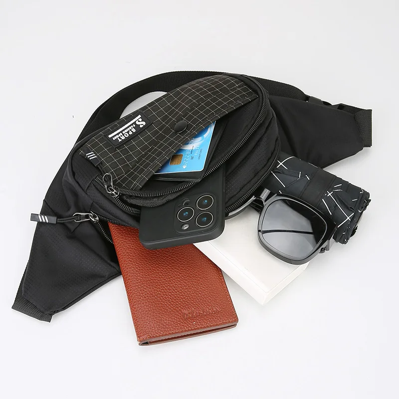 للجنسين سعة كبيرة اللياقة البدنية الخصر حزمة المحمولة المضادة للسرقة رقيقة جدا حقيبة صدر صغيرة الرياضة في الهواء الطلق الترفيه الجري حقيبة الخصر