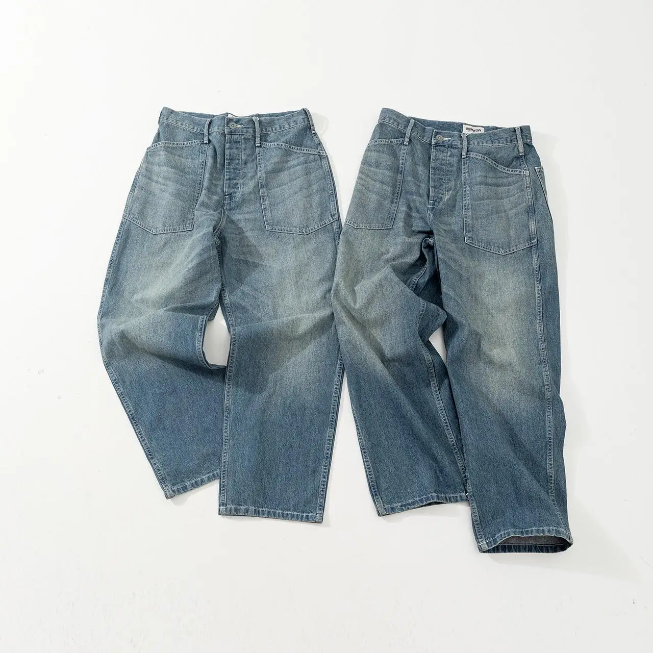 

Мужские повседневные джинсы свободного прямого кроя из денима с эффектом бамбукового узла, размер US M35, молодежные, модные, на каждый день