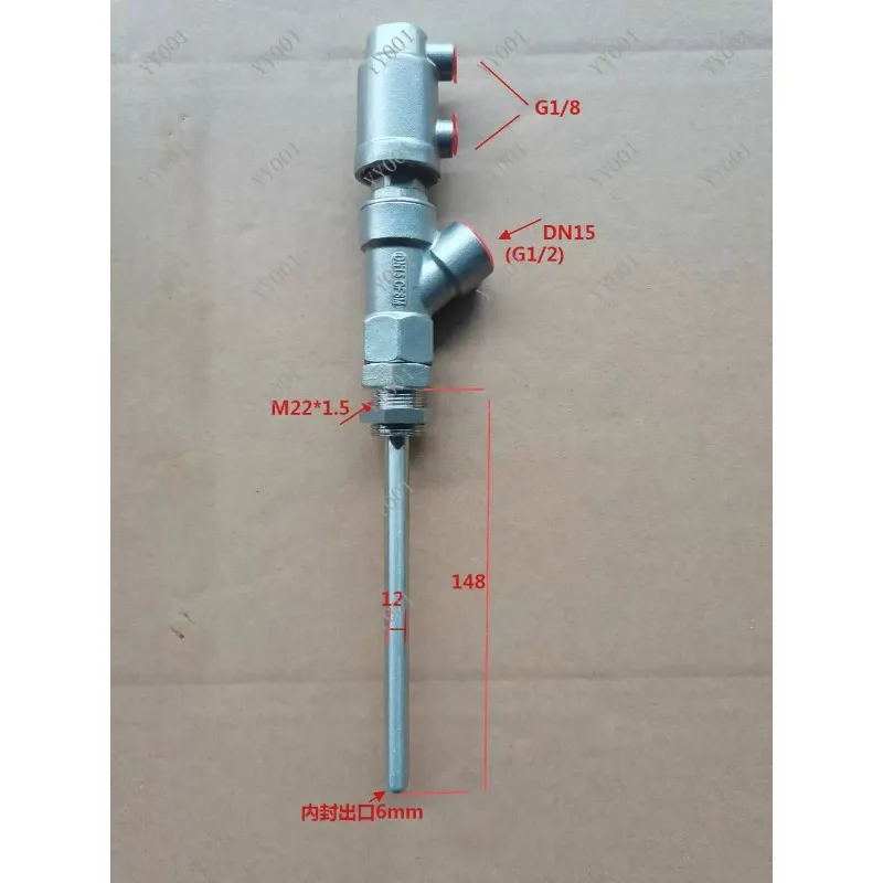 Pneumatic Filling Valve Anti-drip Discharge Nozzle with DN15-27 Stainless Steel Extension Rod