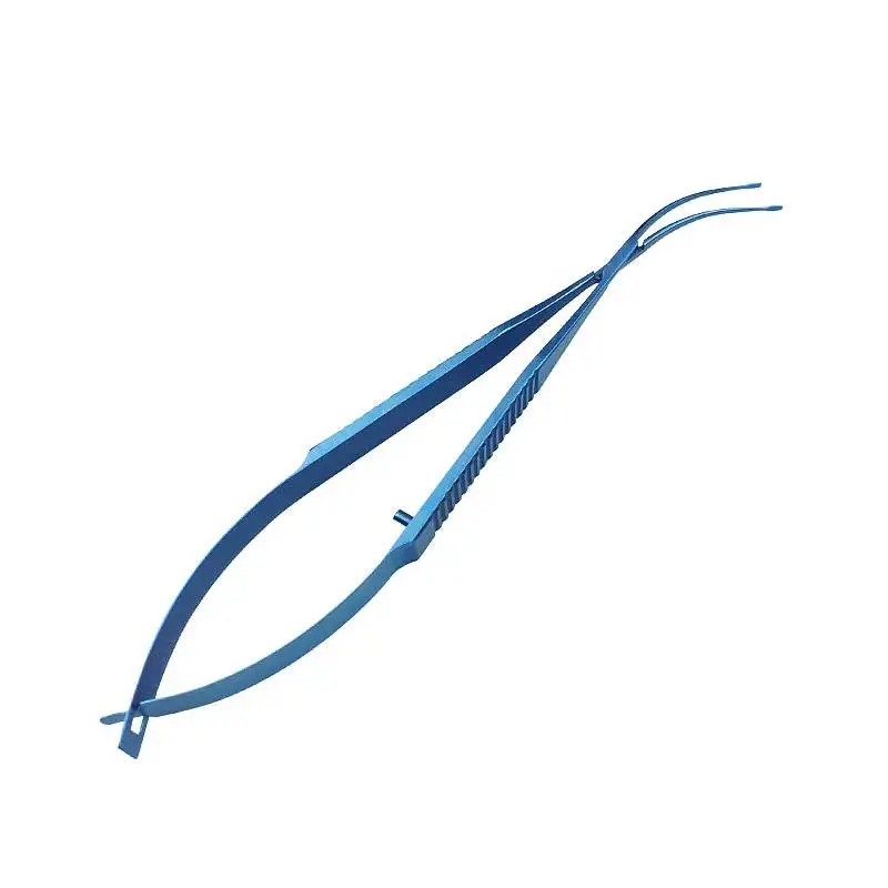 1pcs Titanium Ophthalmic Tweezer Autoclavable Shepard Lens Forceps Ophthalmic Surgical Instruments 125mm Long