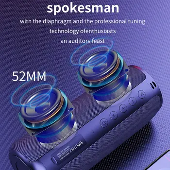 Bezdrátové reproduktory Zealot-S51, venkovní přenosný subwooferový reproduktor, vodotěsný IPX 5, duální párování, 1800 mAh. 10 nejlepší prodej objem Gigaworks T3 - №3