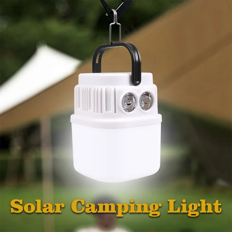 

Multifunctional Solar Camping Light,Tent Lamp w/Power Display & 6 Lighting Modes,USB-C Rechargeable for Outdoor,Hiking,BBQ