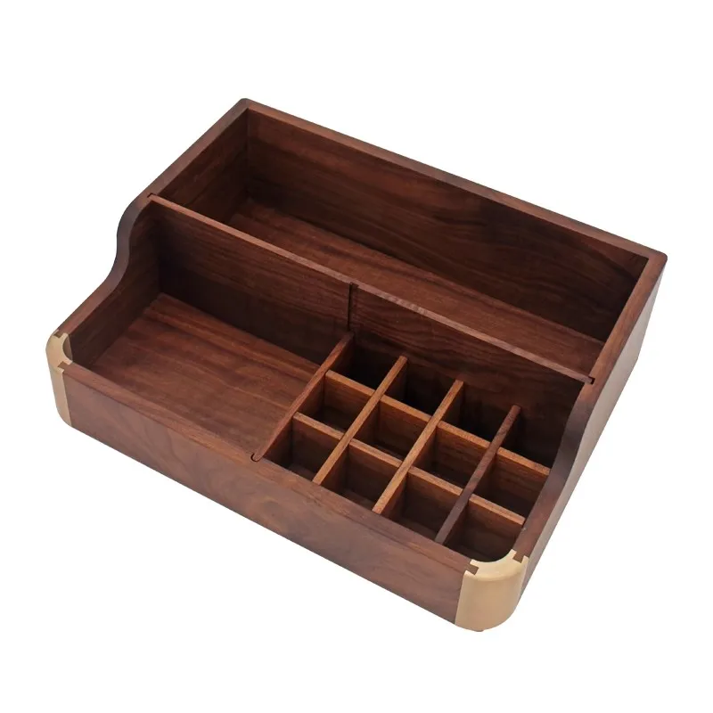 

Black walnut cosmetic storage box