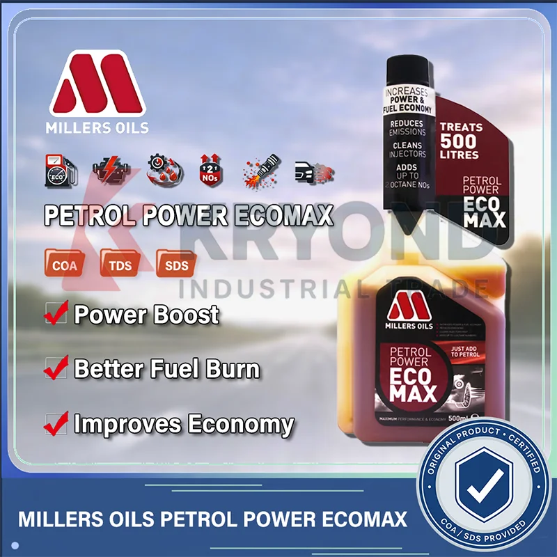 

Присадка в топливо MILLERS OILS PETROL POWER ECOMAX для очистки форсунок, удаления нагара и повышения эффективности, 500 мл