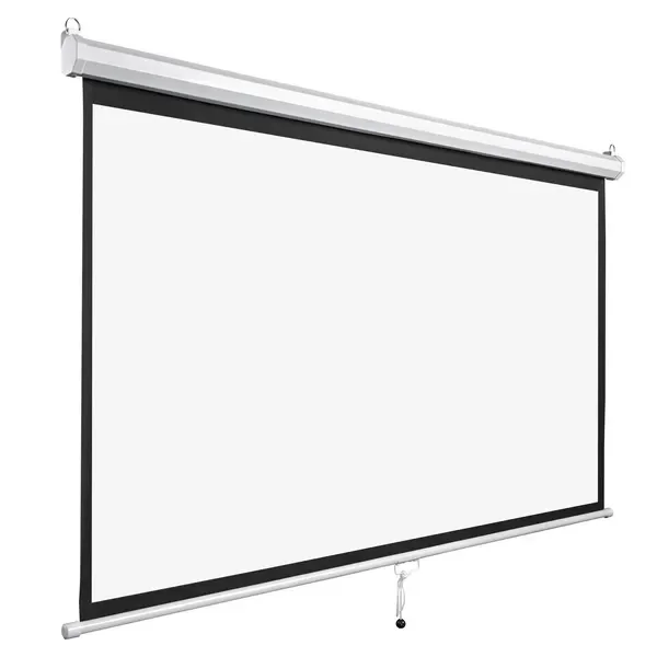 16:9 Manual Projector Screen, 72in Diagonal, Portable & Tensioned