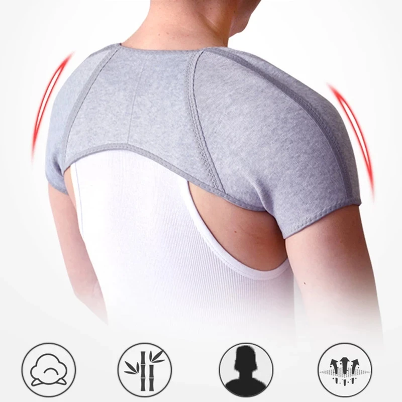 Back Support Shoulder Guard Brace Retaining Straps Posture Sport Injury Back Pad Belts Keep Warm protable comfortable 1Pcs