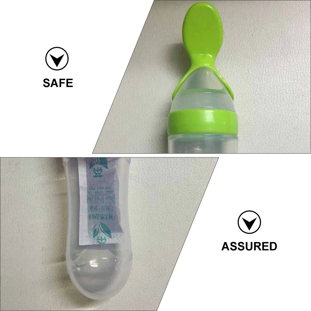 

6Pcs Infant Rice Paste Spoon Bottle Baby Cereal Feeders Squeeze Feeder for Baby Milk Pureed Food Feeding Bottle Nursing Bottles