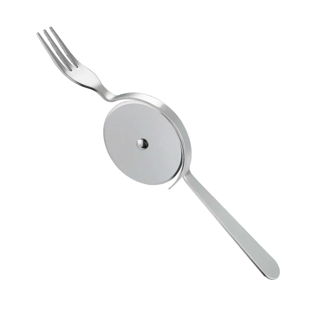 

Stainless Steel Pizza Fork Wheel Slicer Ergonomic Non Slip Handle Pizza Shovel Cake Dough Pasta Cutting Tool Pizza