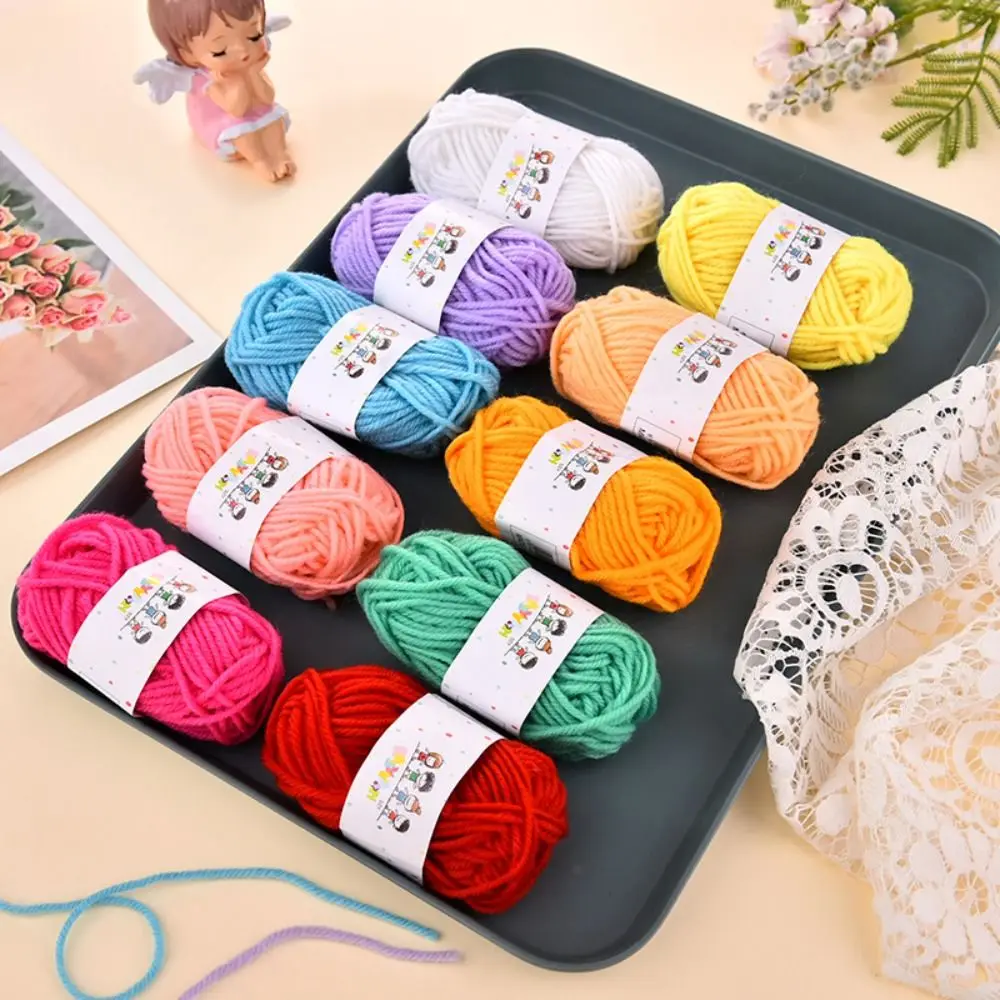 Fil de crochet en laine douce pour enfants, bricolage, fil acrylique ogo, tissé, proximité, artisanat, débutants, 12 pièces