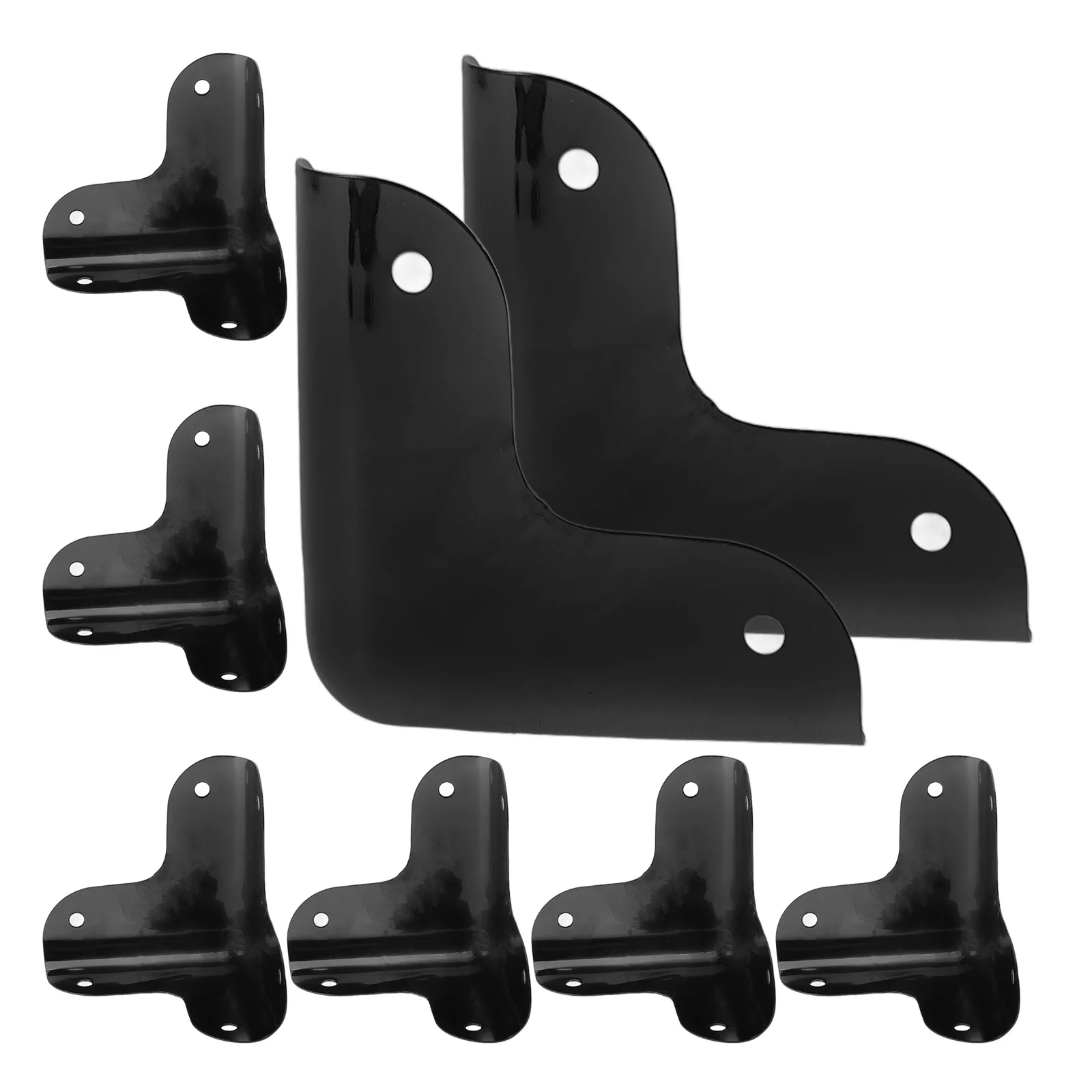 8개 금속 코너 브래킷 견고한 가방 코너 보호대 우아한 라운드 헤드 디자인 수하물 상자 하드웨어 업그레이드 키트