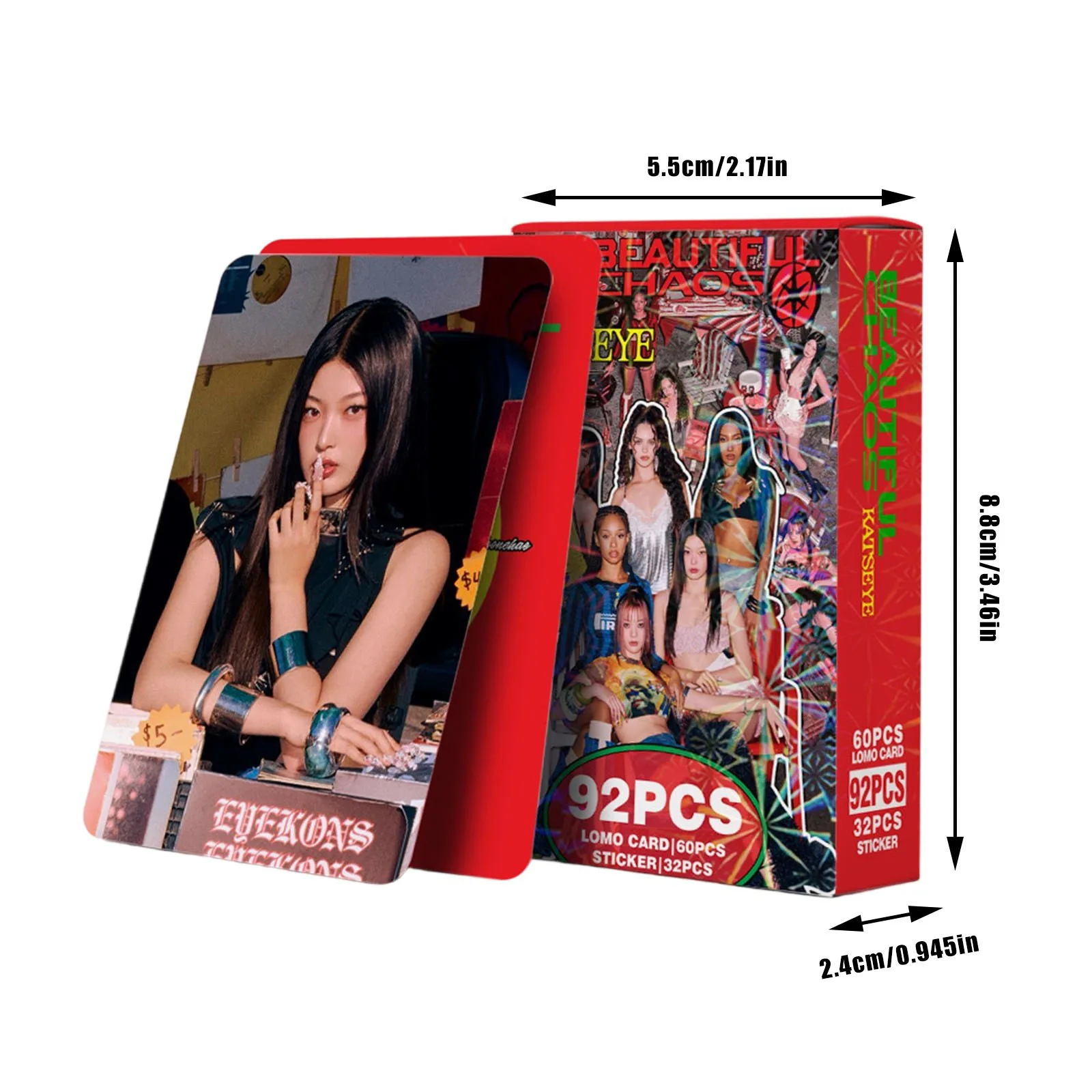 Fan Gift Box - Includes 60 LOMO Cards & 32 Stickers from the BEAUTIFULCHAOS Comeback, Ready-to-Gift Collection for Devoted Suppo