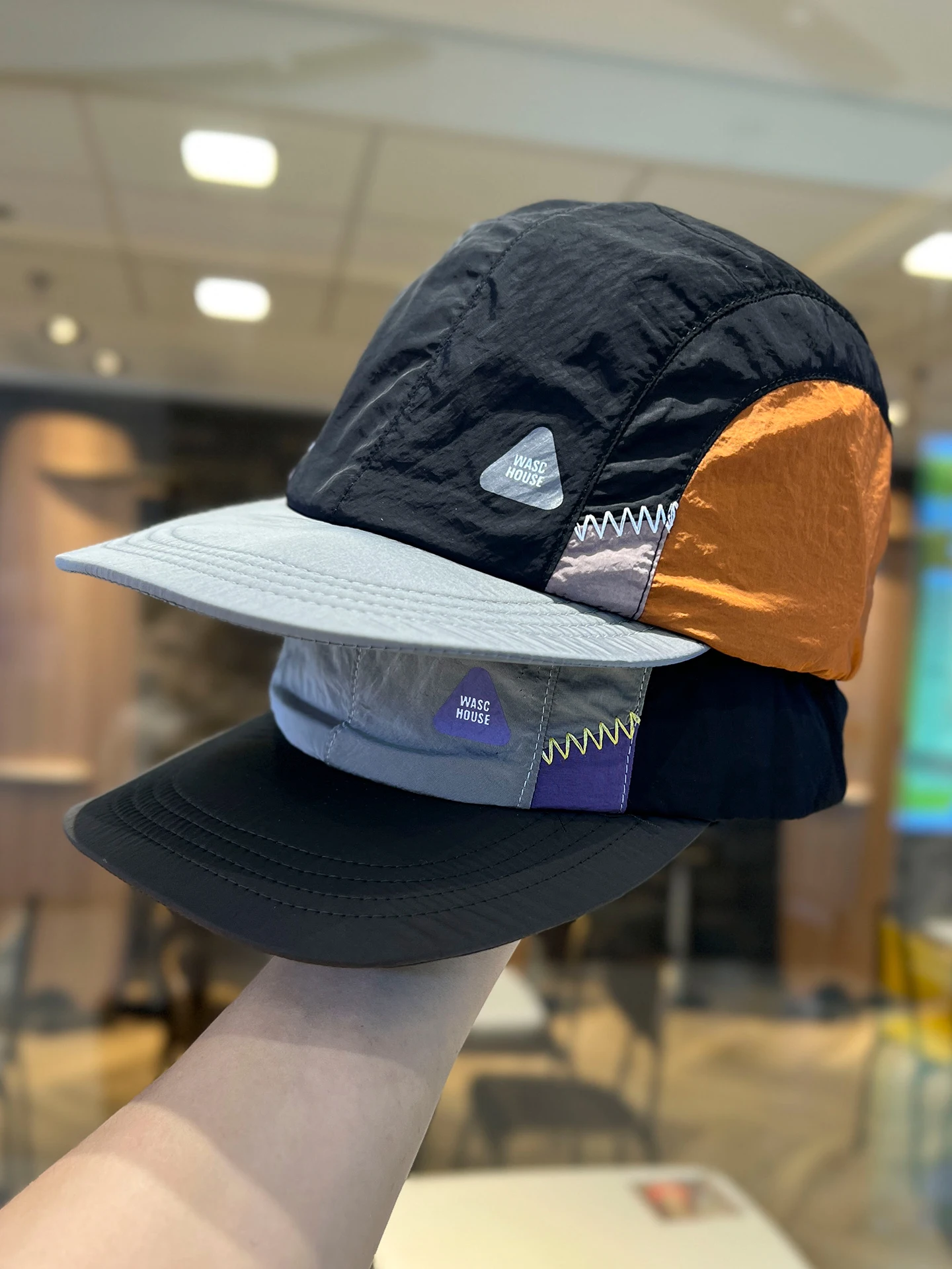 

Quick-drying drawstring baseball cap men's and women's color matching summer outdoor breathable cap