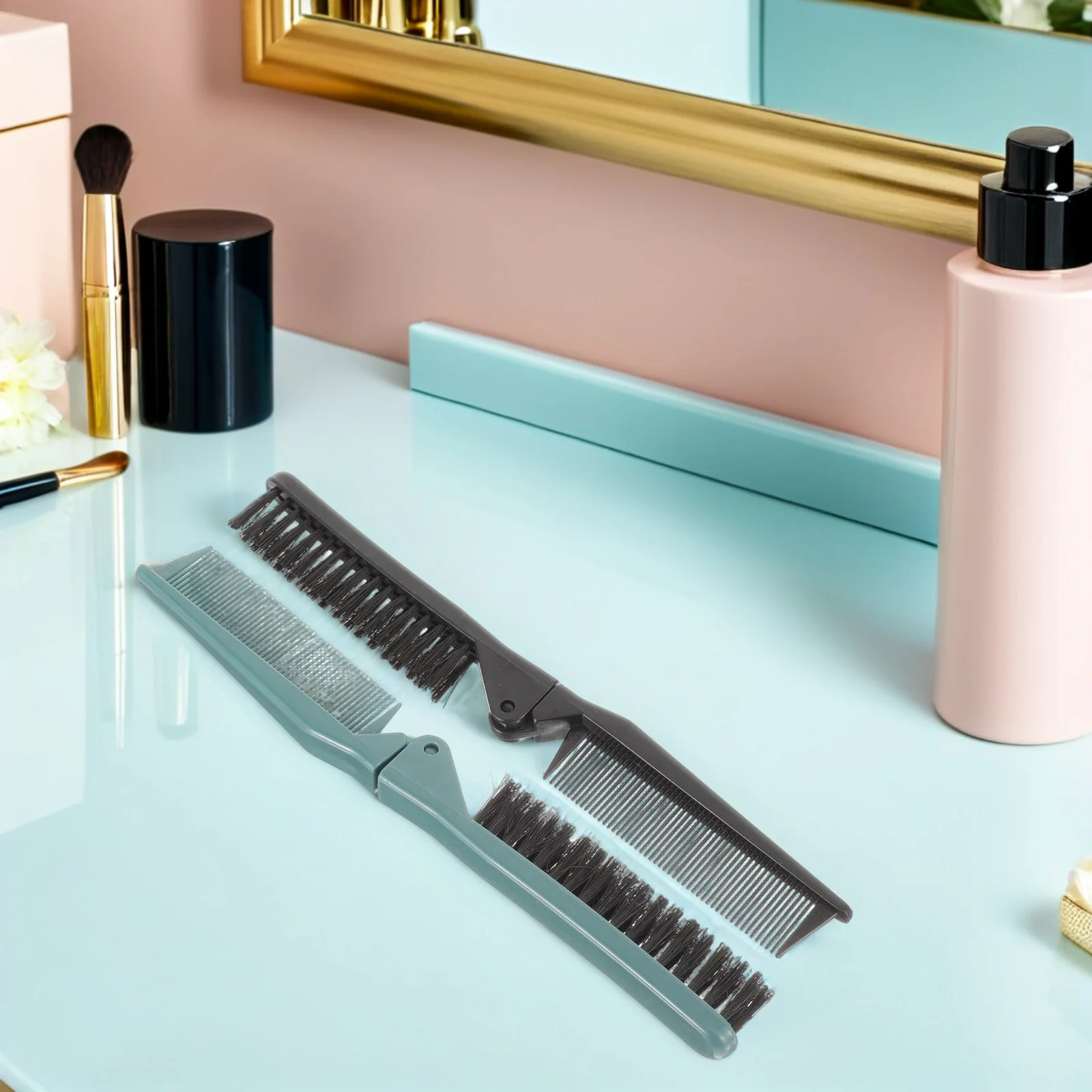 

Набор из 6 складных расчесок: двусторонние портативные расчески для укладки волос, дорожные щетки для мужчин и женщин, складные расчески для ухода за волосами